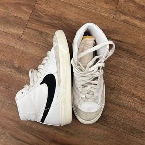 Nike high tops blazers white and black